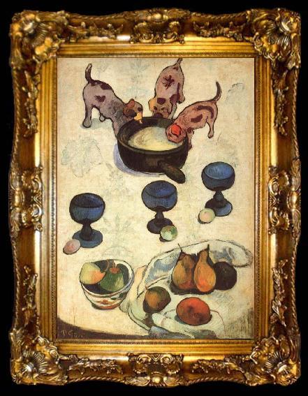 framed  Paul Gauguin Stilleben with valpar, ta009-2
